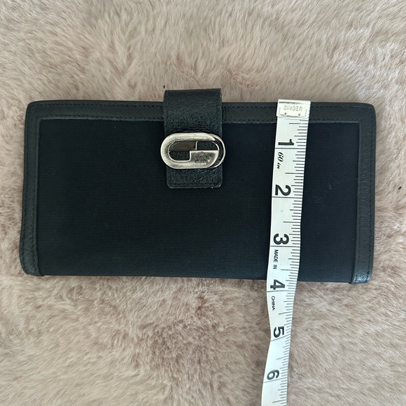 Gucci “G” Black Leather Trim Continental Wallet Authentic EUC - Picture 14 of 14